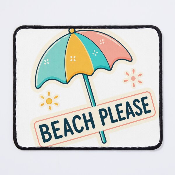 Item preview, Beach, please! – Cute floral beach sticker design, perfect for summer. designed and sold by FusiTink.