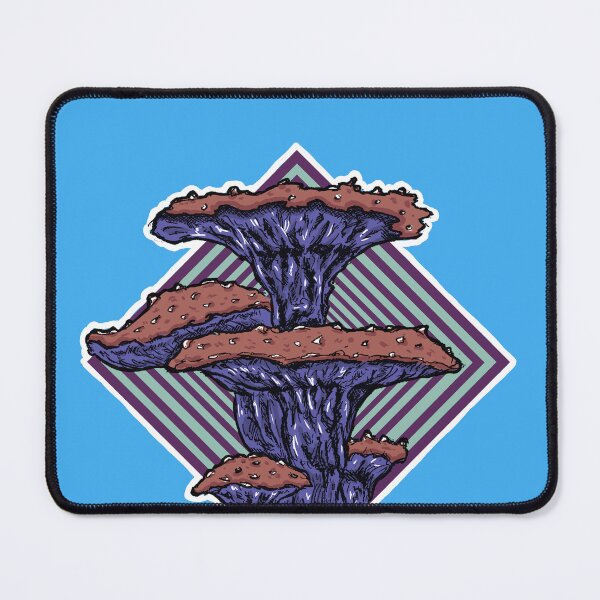 Item preview, Azure Bloom Fungus – Retro Psychedelic Mushroom Illustration designed and sold by Half Mess.