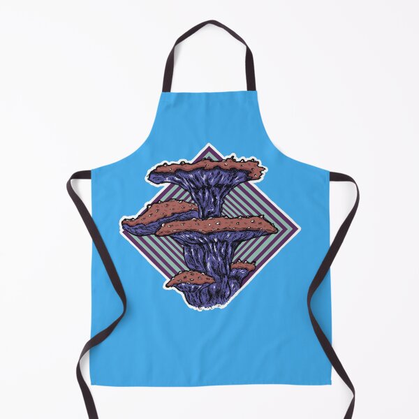 Item preview, Azure Bloom Fungus – Retro Psychedelic Mushroom Illustration designed and sold by Half Mess.