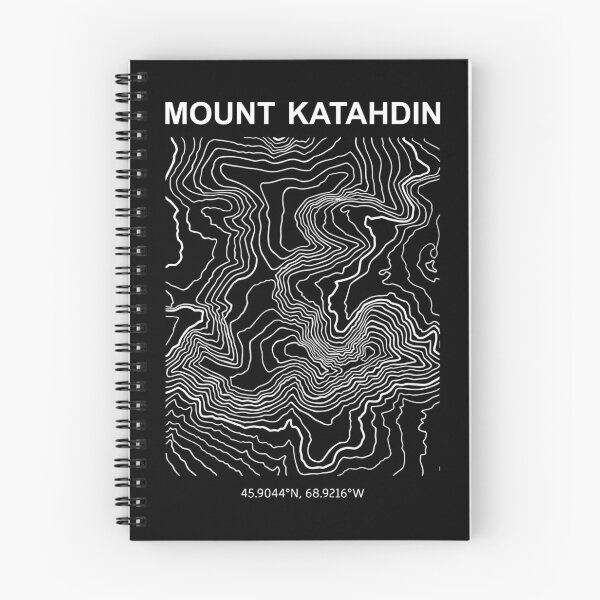 Item preview, Black & White Mount Katahdin Topography designed and sold by Mountain Bound Designs.