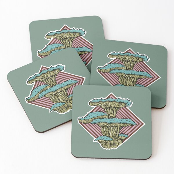 Item preview, Azure Bloom Fungus – Retro Psychedelic Mushroom Illustration designed and sold by Half Mess.