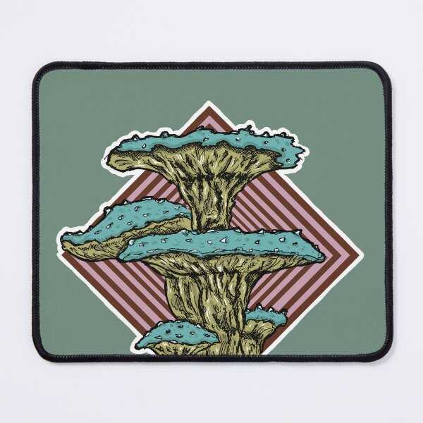 Item preview, Azure Bloom Fungus – Retro Psychedelic Mushroom Illustration designed and sold by Half Mess.