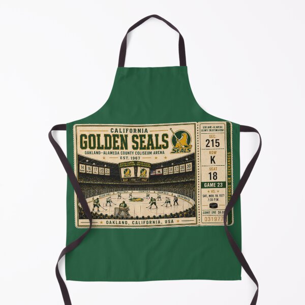 Item preview, California Golden Seals Vintage Hockey Ticket, Oakland-Alameda County Coliseum Arena, Retro professional hockey Art designed and sold by GhostDawgs.