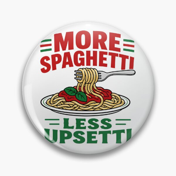 Item preview, More Spaghetti Less Upsetti Funny Italian Food Pasta Lover Humor T-Shirt designed and sold by ShopOnTheTopp.