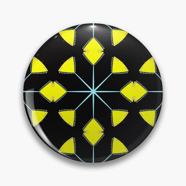 Item preview, Bold Black and Yellow Geometric Mandala Pattern designed and sold by Tinsleybluebell.