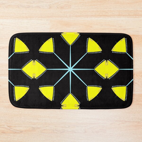 Item preview, Bold Black and Yellow Geometric Mandala Pattern designed and sold by Tinsleybluebell.