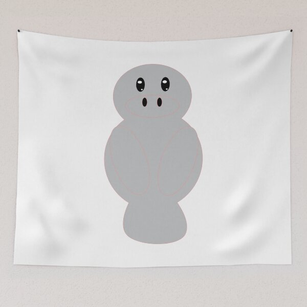 Item preview, Cute Cartoon Manatee | Kawaii Sea Cow Animal Illustration designed and sold by ValeriesGallery.