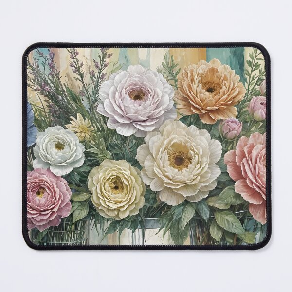 Item preview, Cottagecore Floral Art | Romantic Botanical Watercolor | Soft Pastel Garden Flowers | Printable Art designed and sold by Patricia Johnston.