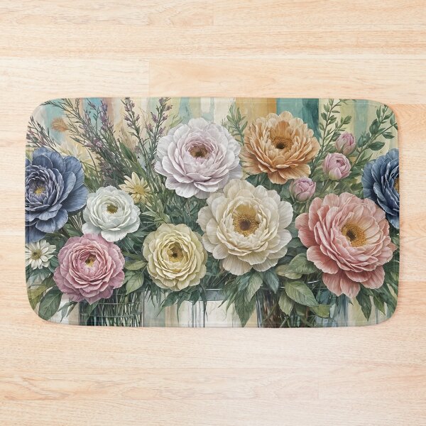Item preview, Cottagecore Floral Art | Romantic Botanical Watercolor | Soft Pastel Garden Flowers | Printable Art designed and sold by Patricia Johnston.