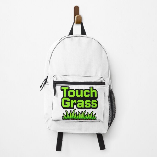 Item preview, Touch Grass Funny Gamer Humor Minimalist Sticker designed and sold by Potatoxzari.