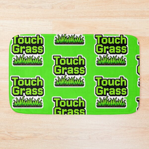 Item preview, Touch Grass Funny Gamer Humor Minimalist Sticker designed and sold by Potatoxzari.