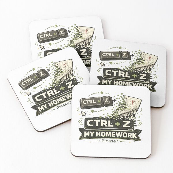 Item preview, Ctrl + Z My Homework | Funny Programmer & Student Coding T-Shirt & Sticker designed and sold by MAPDDesigns.