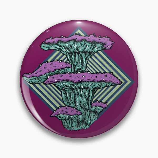 Item preview, Azure Bloom Fungus – Retro Psychedelic Mushroom Illustration designed and sold by Half Mess.