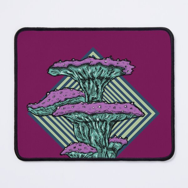 Item preview, Azure Bloom Fungus – Retro Psychedelic Mushroom Illustration designed and sold by Half Mess.