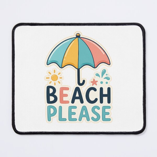 Item preview, Beach Please – Umbrella design with summery and eye-catching typography designed and sold by FusiTink.