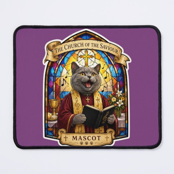Item preview, Mr. Meow: Self-Appointed Mascot of The Church of the Saviour designed and sold by Caroline Communications LLC.