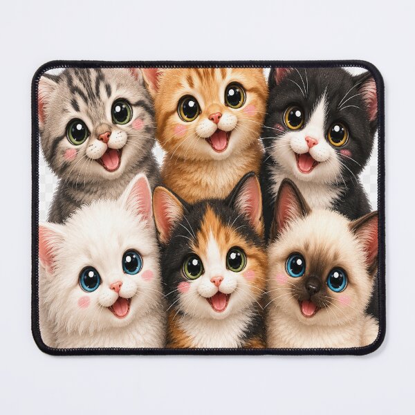 Item preview, Six Cute Kawaii Kittens with Big Sparkly Eyes designed and sold by alw951.