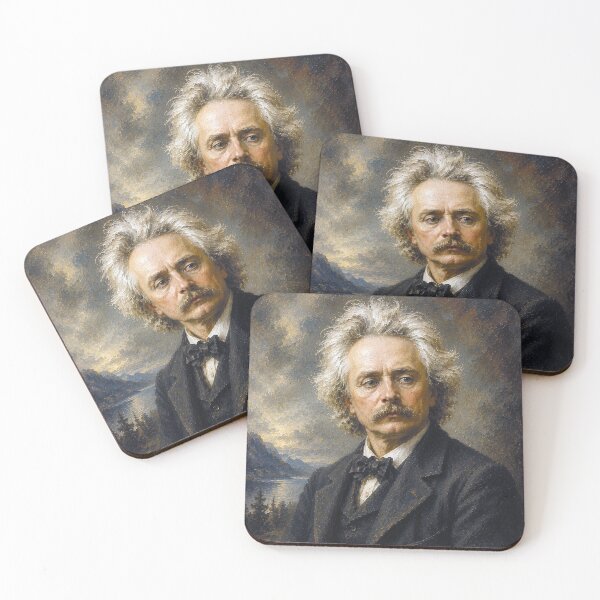 Item preview, Edvard Grieg Norwegian composer and pianist painting. designed and sold by GalleryKauffeld.