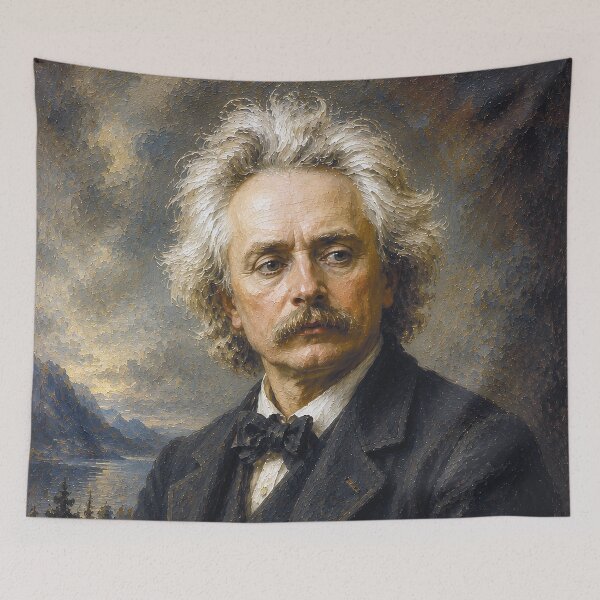 Item preview, Edvard Grieg Norwegian composer and pianist painting. designed and sold by GalleryKauffeld.