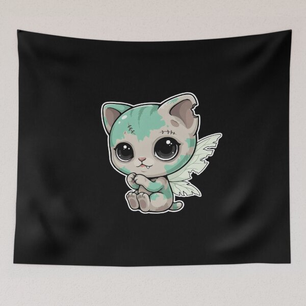 Item preview, Cute Zombie Cat - Kawaii Monster Gift Idea designed and sold by DejvArtist.
