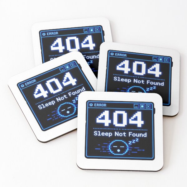 Item preview, 404 Sleep Not Found Funny Gamer Laptop Sticker designed and sold by Potatoxzari.