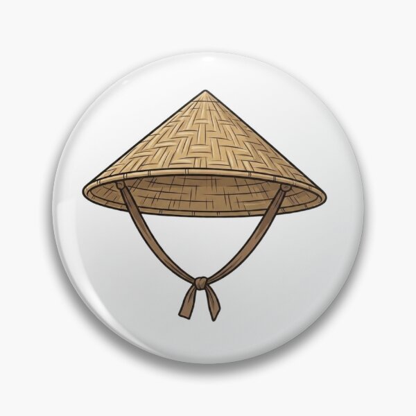 Item preview, Asian Rice Hat Sticker | Traditional Bamboo Conical Hat Illustration designed and sold by Theproxmrt.