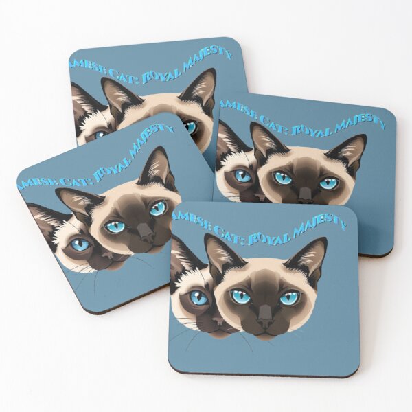 Item preview, Siamese Cat Royal Majesty Cute Blue Eyed Twin Felines. designed and sold by hoodiehood.