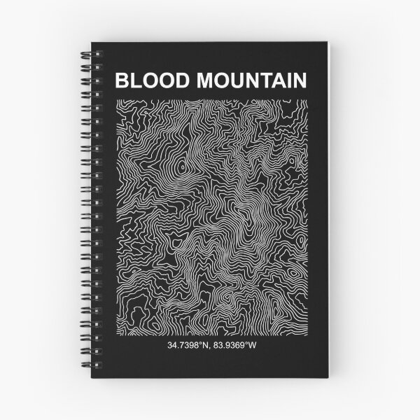 Item preview, Black & White Blood Mountain Topography designed and sold by Mountain Bound Designs.
