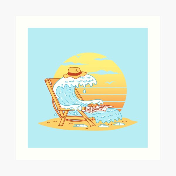 WAVE ON THE BEACH Art Print