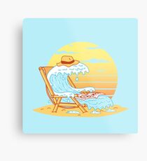 WAVE ON THE BEACH Metal Print