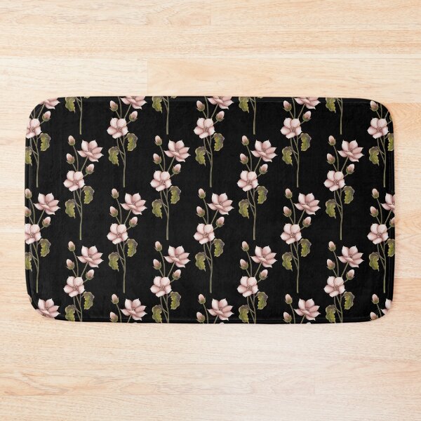 Item preview, Minimalist Pink Camellia Botanical Flower Stem Art designed and sold by Grin Katalina Floral Patterns & Cozy Art.
