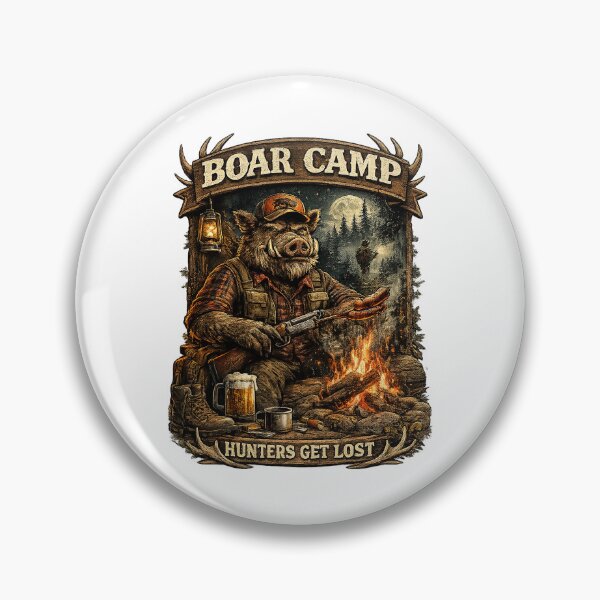 Item preview, Boar Camp – Hunters Get Lost designed and sold by C6S5M.
