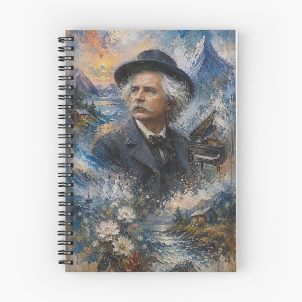 Artikelvorschau, Edvard Grieg, norwegischer Komponist und Pianist, Maler. entworfen und verkauft von GalleryKauffeld.