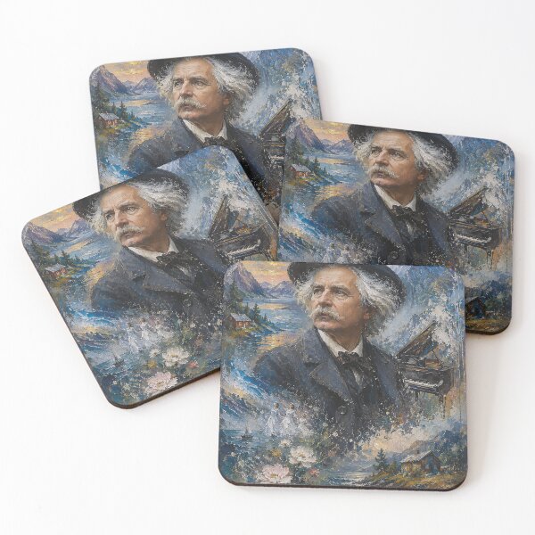 Item preview, Edvard Grieg Norwegian composer and pianist painting. designed and sold by GalleryKauffeld.