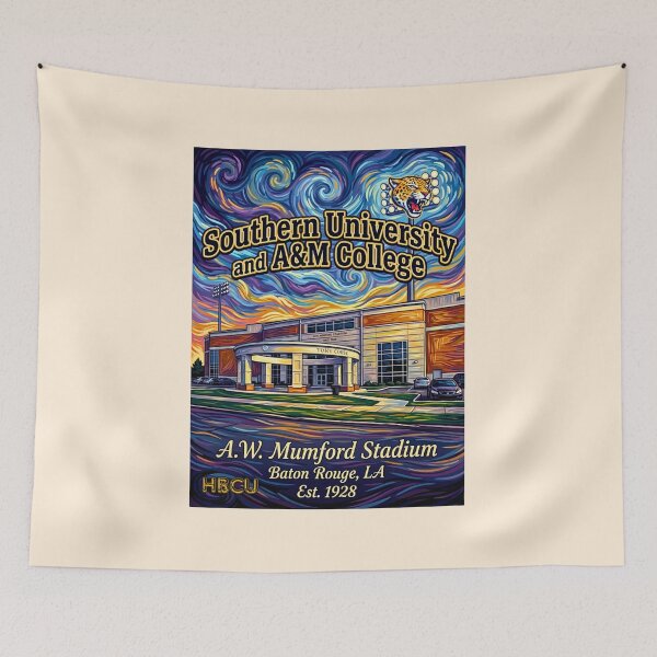 Item preview, Post-Impressionist Southern University Stadium Energy Graphic designed and sold by EvergreenPark - Tee Studio.
