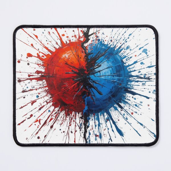 Item preview, Adversarial | Red vs Blue | Abstract Energy Collision Graphic T-Shirt designed and sold by Vvmd.