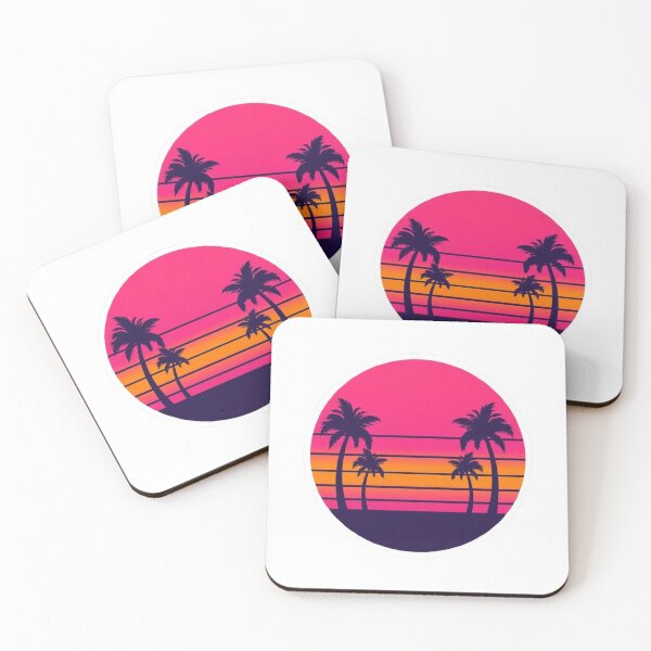 Item preview, Retro Wave Sunset Vaporwave Aesthetic Minimal Sticker designed and sold by Potatoxzari.