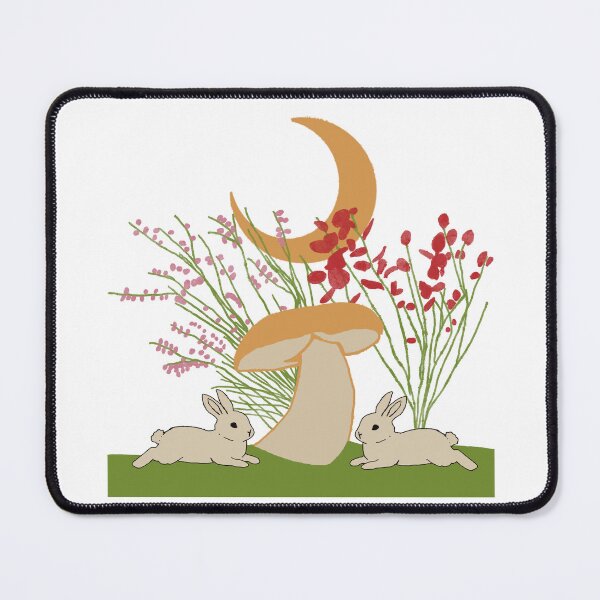 Item preview, Magical Forest Rabbits and Moon designed and sold by moonchildartgraph.