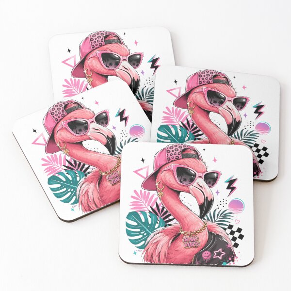 Item preview, Trendy Flamingo Good Vibes designed and sold by godigitalmedia.