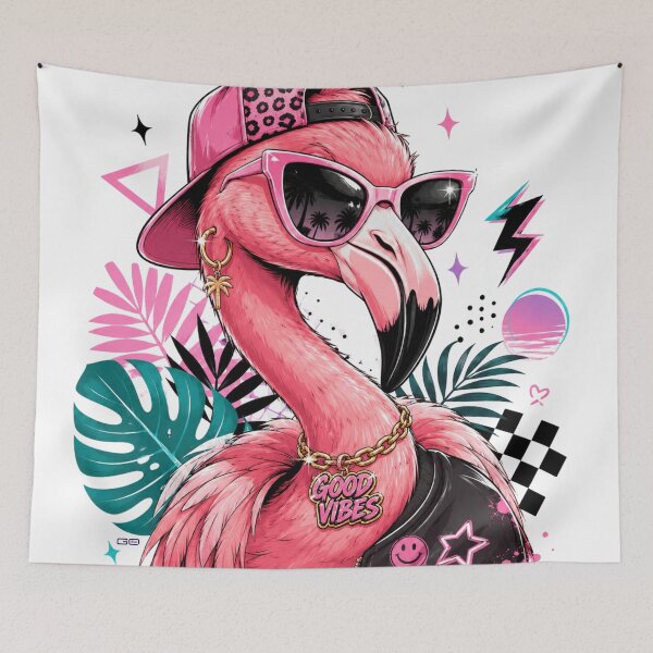 Item preview, Trendy Flamingo Good Vibes designed and sold by godigitalmedia.