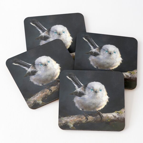 Item preview, Aqua Marina — Crystalline Gaze Long-Tailed Tit designed and sold by IsabellaBorduasArt.