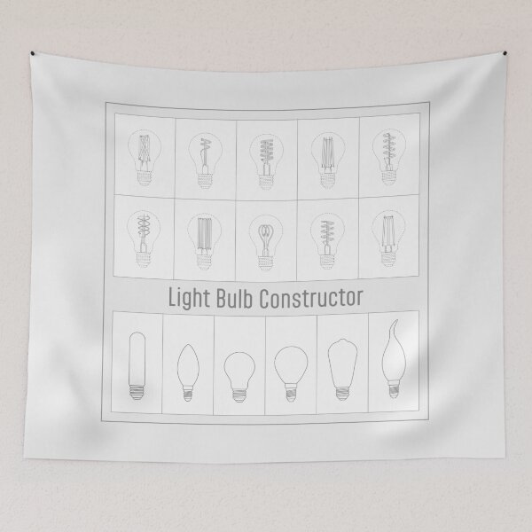 Item preview, Light Bulb Constructor Blueprint Poster designed and sold by drTerrens.