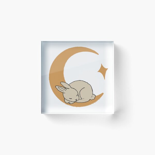 Item preview, Sleeping Bunny on the Crescent Moon designed and sold by moonchildartgraph.