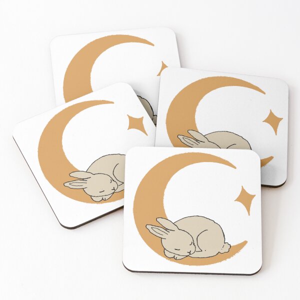 Item preview, Sleeping Bunny on the Crescent Moon designed and sold by moonchildartgraph.