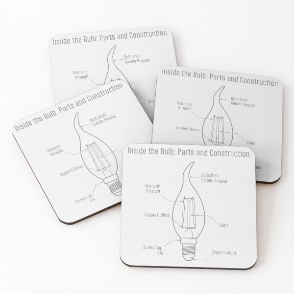 Item preview, Vintage Candle Light Bulb Blueprint Poster designed and sold by drTerrens.