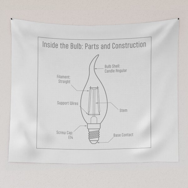 Item preview, Vintage Candle Light Bulb Blueprint Poster designed and sold by drTerrens.