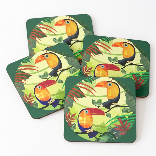 Item preview, Two Colourful Exotic Birds in Jungle designed and sold by Andrew  Hitchen.