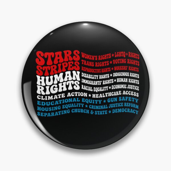Item preview, Stars and Stripes and Human Rights Groovy Patriotic USA Flag, Cool Quote  designed and sold by BornBorn.