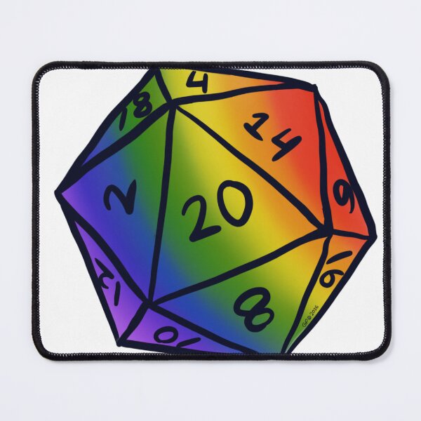 Item preview, Rainbow Pride LGBTQ+ DND D20 designed and sold by Cottagecore Crab .