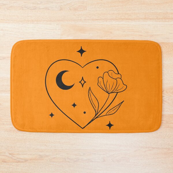 Item preview, Minimalist Celestial Heart Moon Rose Line Art designed and sold by SolutionsArt.